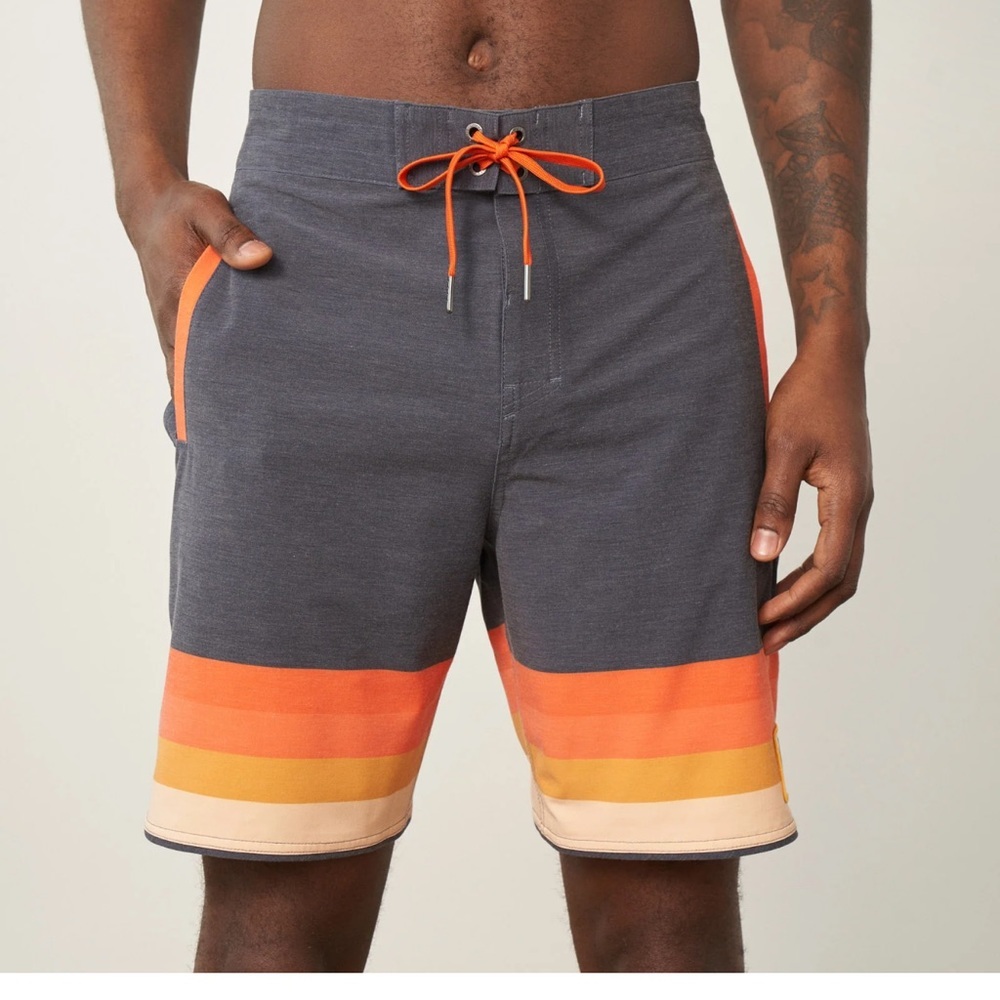 Men's UBB x corona blue gray orange borad shorts size 36